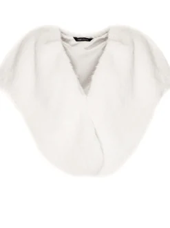 Helen Moore Faux Fur Jackets, Capes And Shawls | Wedding Capes & Wraps*Vintage Faux Fur Bridal Shawl Ivory