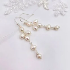 Hermione Harbutt Bride Gifts | Pearl Jewellery*Cafe Pearl Droplet Earrings Ivory