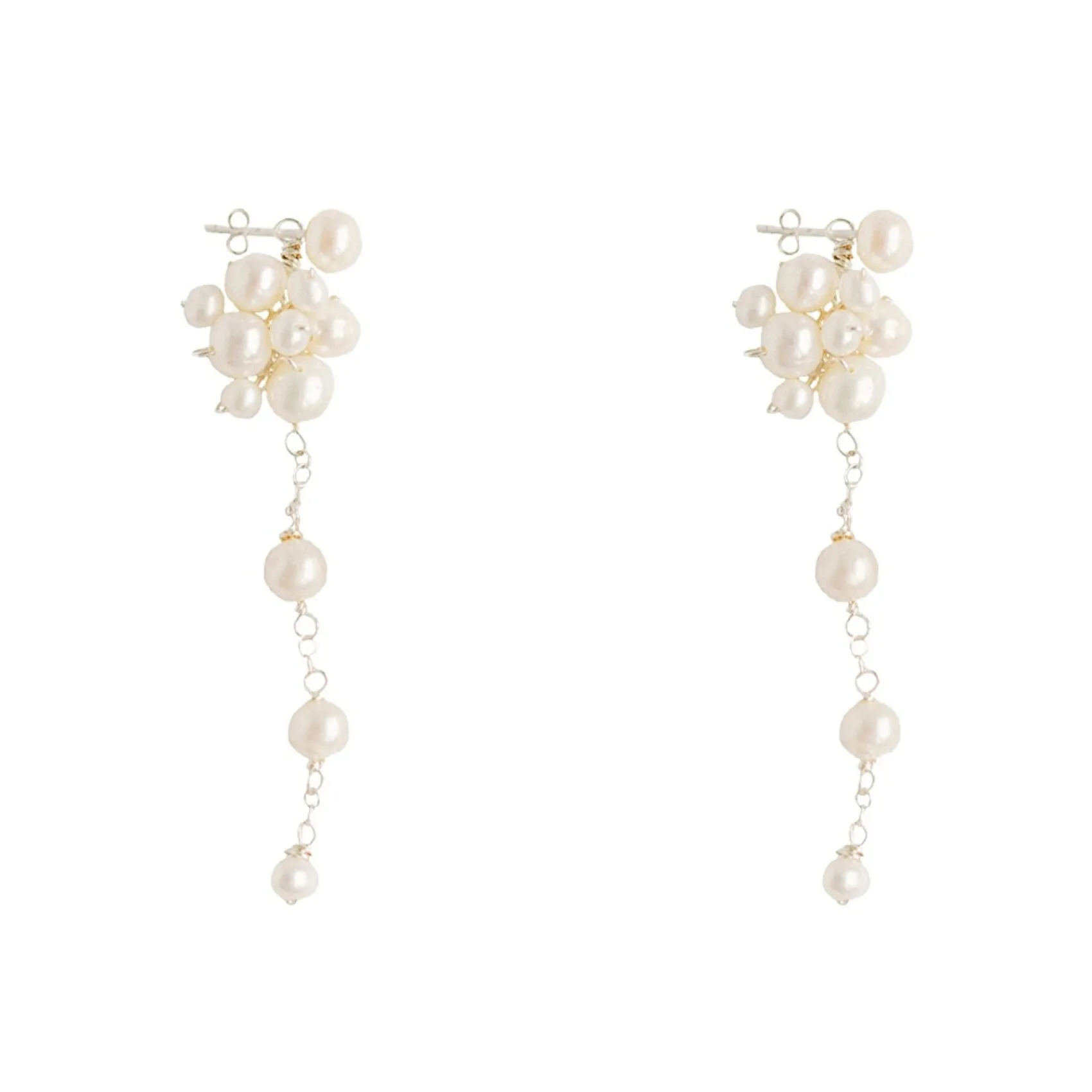 Hermione Harbutt Pearl Jewellery | Silver Wedding Jewellery*Cocktail Hour Freshwater Pearl Drop Earrings