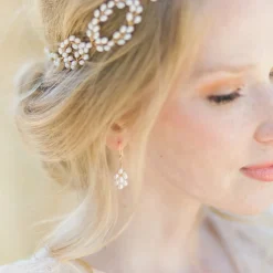 Hermione Harbutt Pearl Jewellery | Silver Wedding Jewellery*Eros Pearl Drop Earrings Ivory