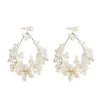 Hermione Harbutt Pearl Jewellery | Silver Wedding Jewellery*Fleurette Floral Chandelier Earrings