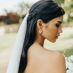 Hermione Harbutt Pearl Jewellery | Silver Wedding Jewellery*Kensington Grande Freshwater Pearl Earrings Ivory