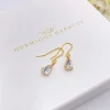 Hermione Harbutt Bridesmaid Gifts | Bride Gifts*Paris Crystal Teardrop Earrings Gold
