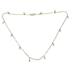 Hermione Harbutt Mother Of The Groom Gifts | Mother Of The Bride Gifts*Raindrop Dainty Pearl Chain Necklace Ivory
