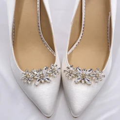 Lace & Favour Bride Gifts | Shoe Jewellery*Horizon Gold Crystal Starburst Shoe Clips