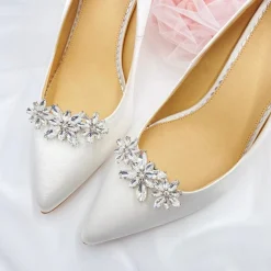 Lace & Favour Bride Gifts | Shoe Jewellery*Horizon Silver Crystal Starburst Shoe Clips