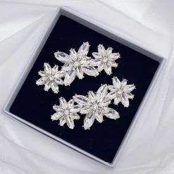 Lace & Favour Bride Gifts | Shoe Jewellery*Horizon Silver Crystal Starburst Shoe Clips