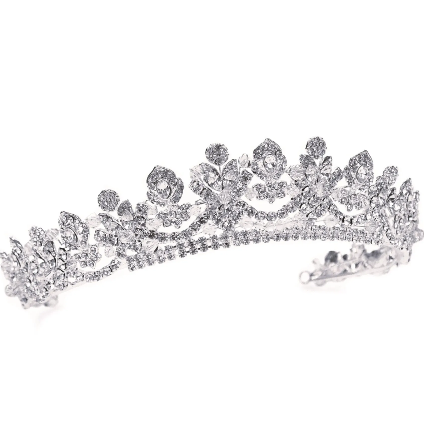 Ivory & Co Vintage Headpieces | Silver Hair Accessories*Ivory and Co Alexandra Silver Crystal Embellished Bridal Tiara