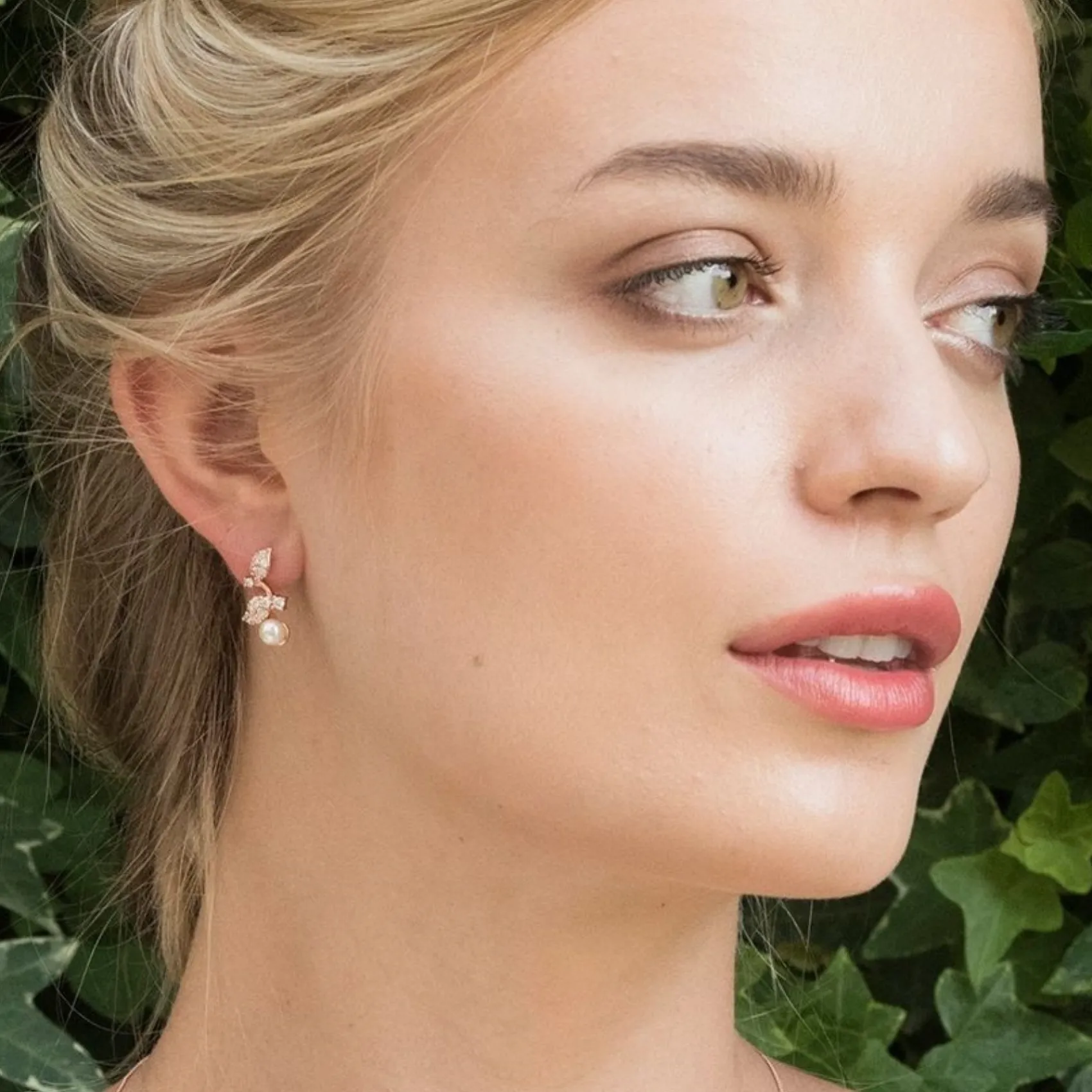 Ivory & Co Bridesmaid Gifts | Bride Gifts*Ivory and Co Aphrodite Crystal and Pearl Wedding Earrings Rose Gold