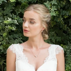 Ivory & Co Bridesmaid Gifts | Bride Gifts*Ivory and Co Aphrodite Crystal and Pearl Wedding Necklace (Rose Gold)