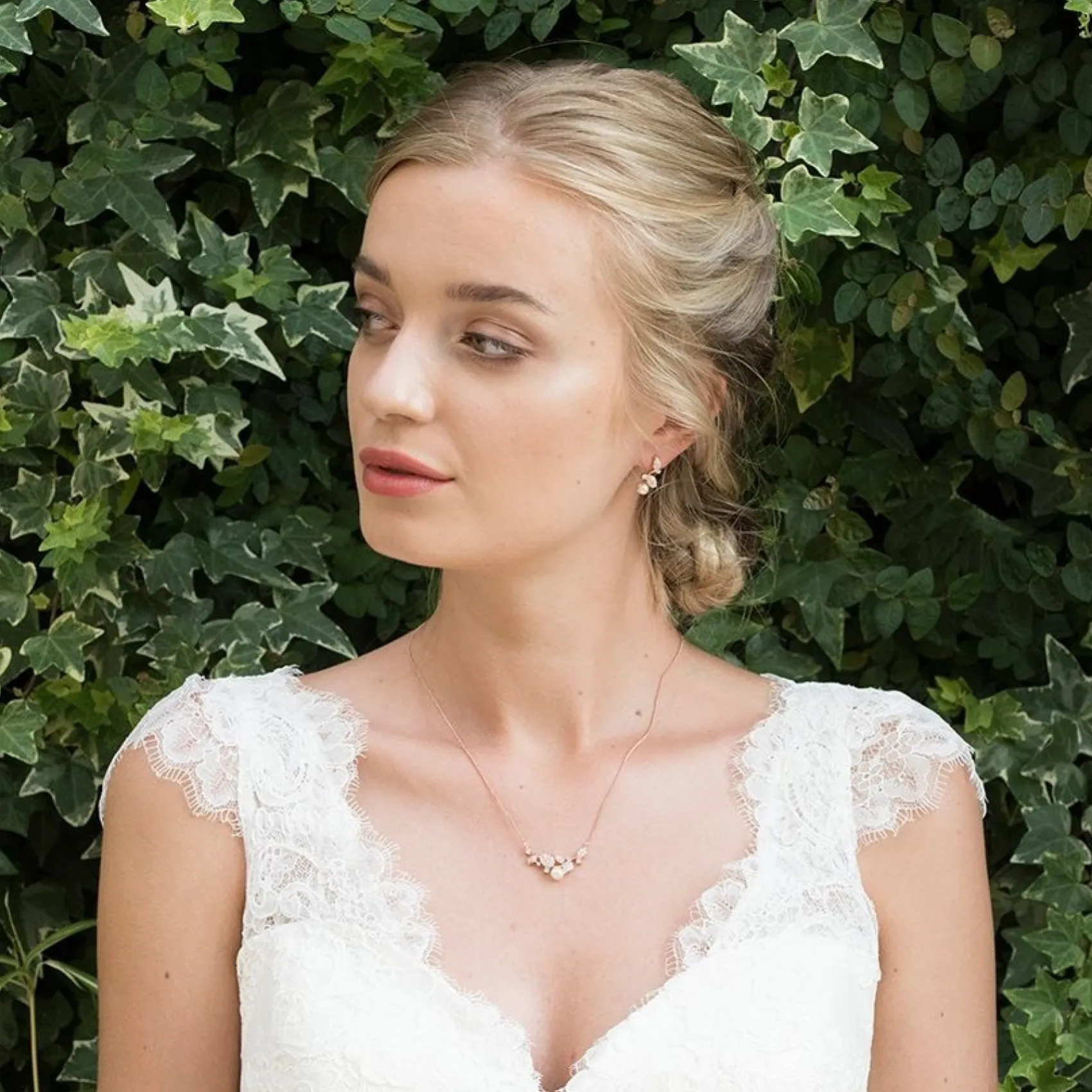 Ivory & Co Bridesmaid Gifts | Bride Gifts*Ivory and Co Aphrodite Crystal and Pearl Wedding Earrings Rose Gold