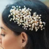 Ivory & Co Pearl Hair Accessories | Gold Hair Accessories*Ivory and Co Astrid Gold Statement Pearl Spray Hair Clip