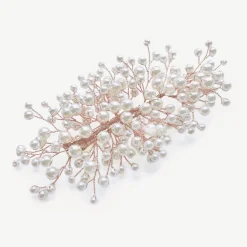 Ivory & Co Pearl Hair Accessories | Rose Gold Hair Accessories*Ivory and Co Astrid Rose Gold Statement Pearl Spray Hair Clip