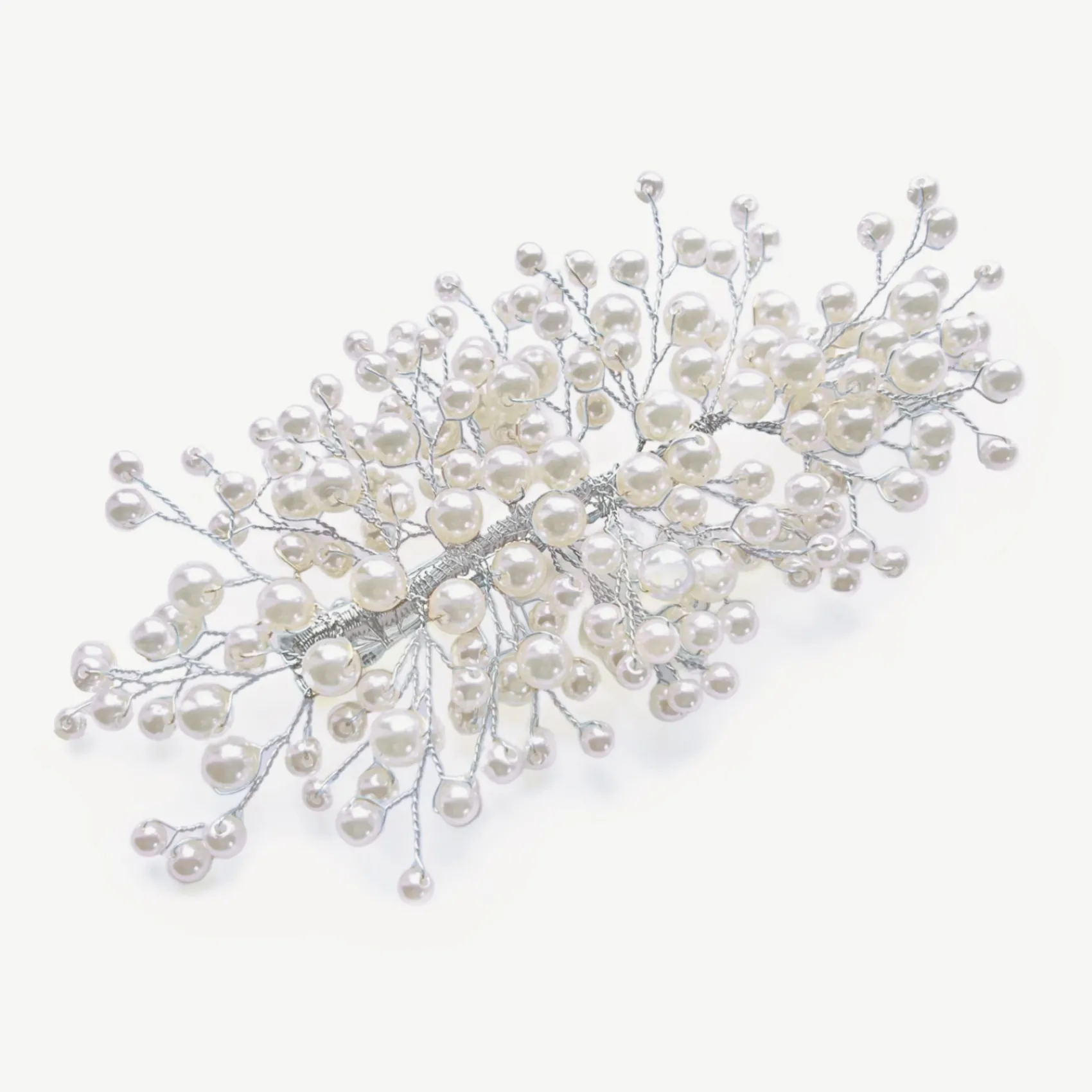 Ivory & Co Pearl Hair Accessories | Silver Hair Accessories*Ivory and Co Astrid Silver Statement Pearl Spray Hair Clip