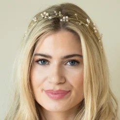 Ivory & Co Pearl Hair Accessories | Gold Hair Accessories*Ivory and Co Aurora Gold Dainty Pearl and Crystal Hair Vine