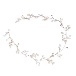 Ivory & Co Pearl Hair Accessories | Rose Gold Hair Accessories*Ivory and Co Aurora Rose Gold Dainty Pearl and Crystal Hair Vine