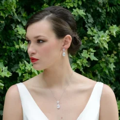 Ivory & Co Silver Prom Jewellery | Prom Necklaces*Ivory and Co Bacall Crystal Pendant Necklace