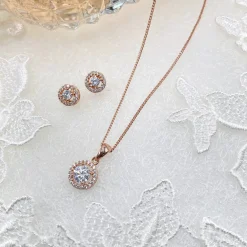 Ivory & Co Bridesmaid Gifts | Bride Gifts*Ivory and Co Balmoral Rose Gold Wedding Jewellery Set