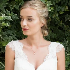 Ivory & Co Bridesmaid Gifts | Crystal Jewellery*Ivory and Co Balmoral Rose Gold Crystal Pendant Necklace