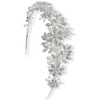 Ivory & Co Pearl Hair Accessories | Silver Hair Accessories*Ivory and Co Blanche Crystal Blossoms and Pearl Wedding Headband