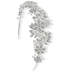 Ivory & Co Pearl Hair Accessories | Silver Hair Accessories*Ivory and Co Blanche Crystal Blossoms and Pearl Wedding Headband