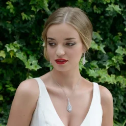 Ivory & Co Silver Prom Jewellery | Prom Earrings*Ivory and Co Cafe Royale Crystal Feather Wedding Earrings