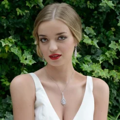 Ivory & Co Silver Prom Jewellery | Prom Earrings*Ivory and Co Cafe Royale Crystal Feather Wedding Earrings