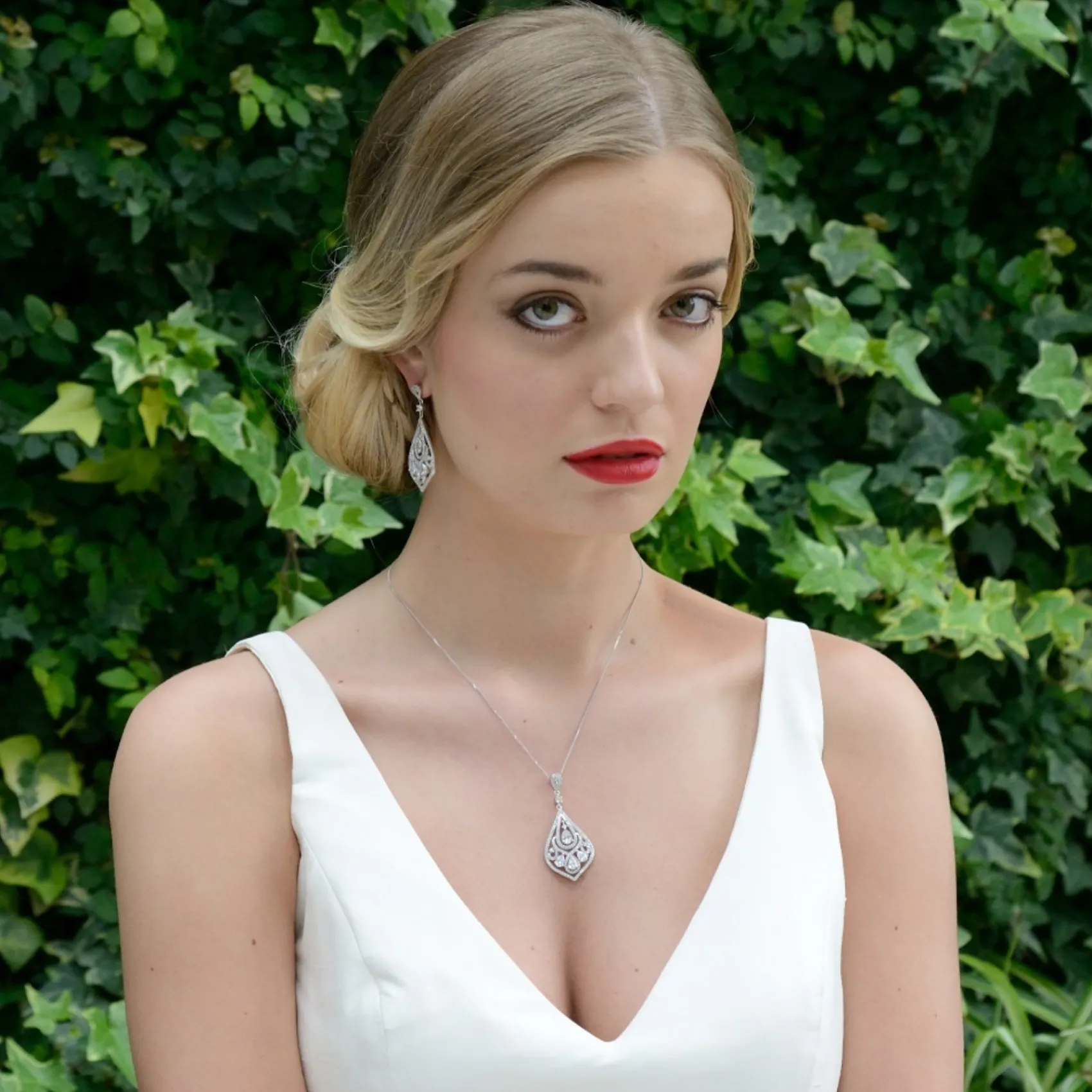 Ivory & Co Silver Prom Jewellery | Prom Earrings*Ivory and Co Chinatown Art Deco Crystal Chandelier Earrings