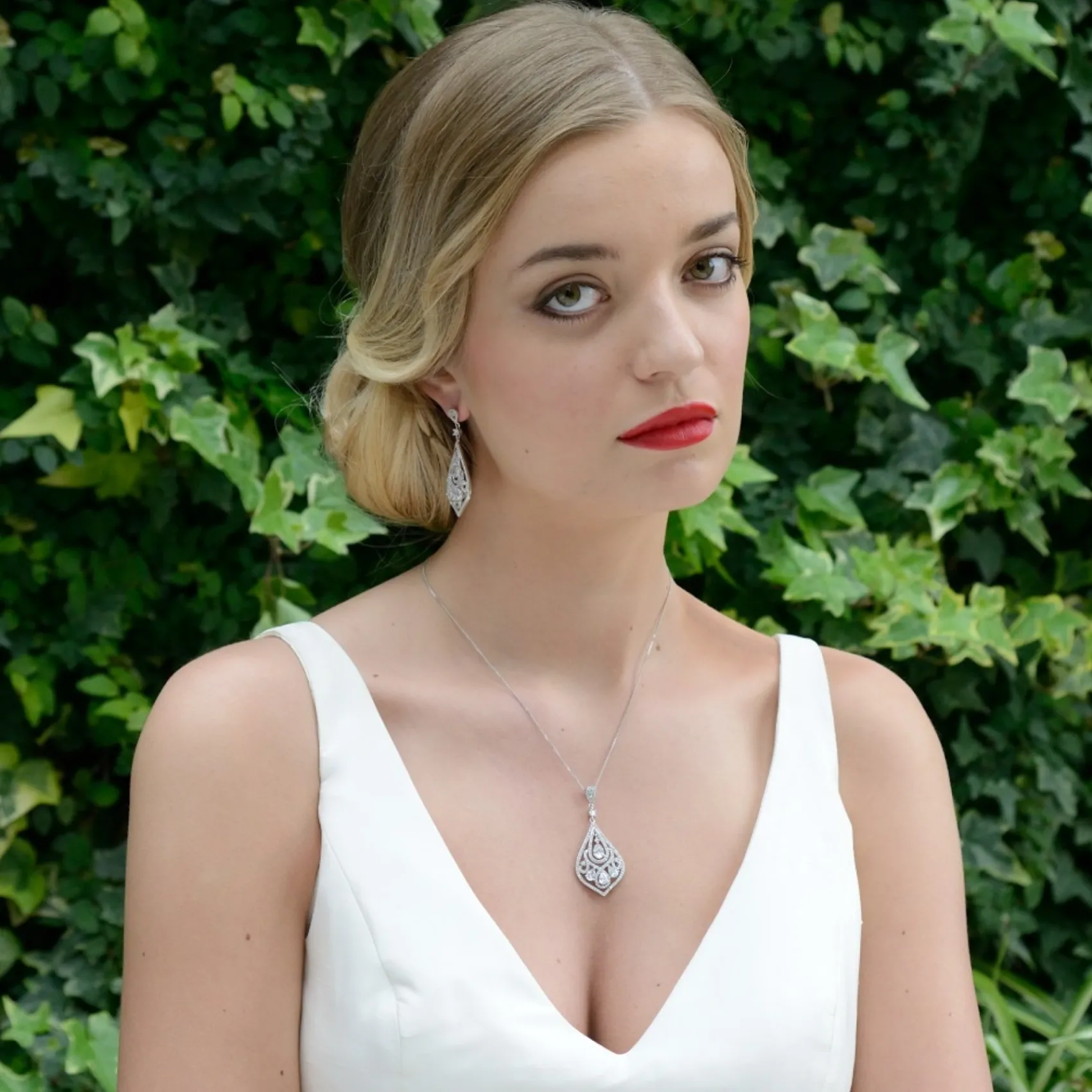 Ivory & Co Silver Prom Jewellery | Prom Earrings*Ivory and Co Chinatown Art Deco Crystal Chandelier Earrings
