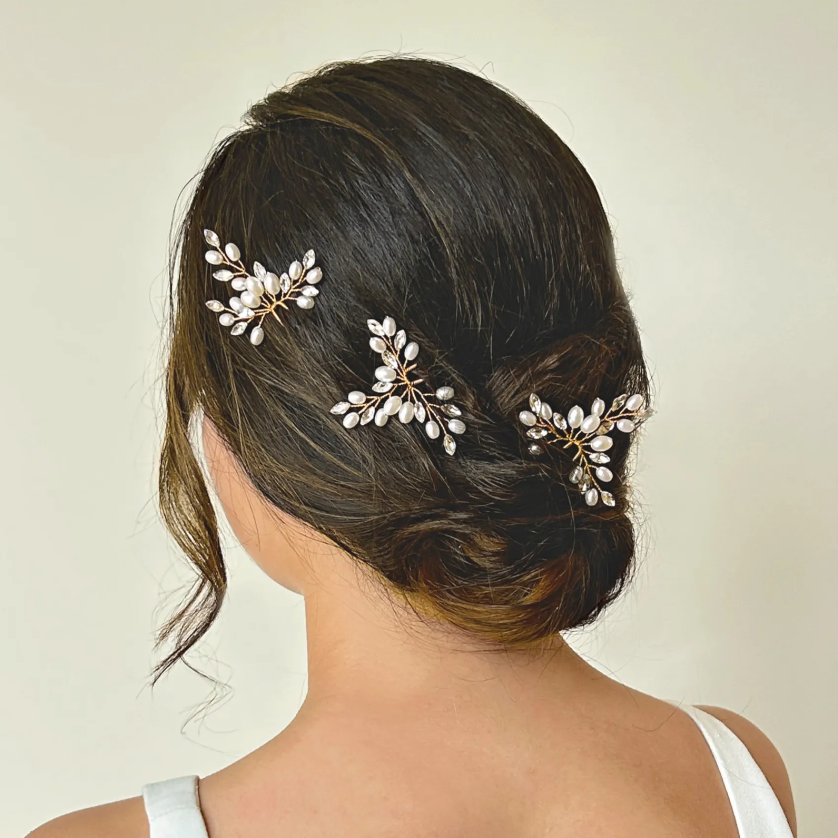 Ivory & Co Pearl Hair Accessories | Gold Hair Accessories*Ivory and Co Cosmos Gold Crystal and Pearl Hair Pin Set