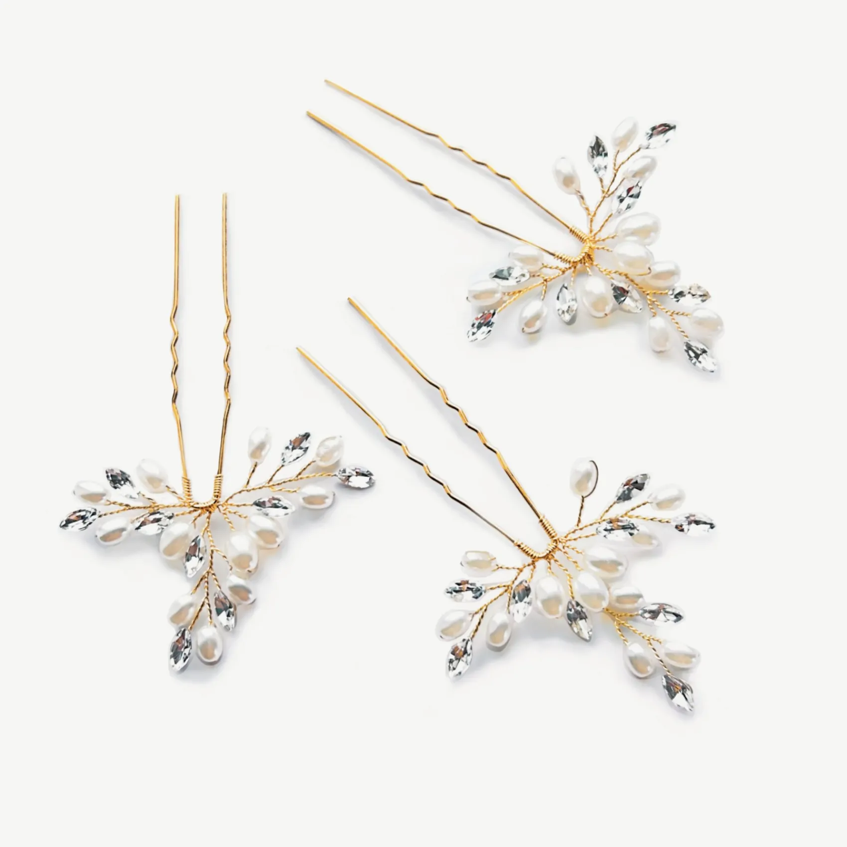 Ivory & Co Pearl Hair Accessories | Gold Hair Accessories*Ivory and Co Cosmos Gold Crystal and Pearl Hair Pin Set
