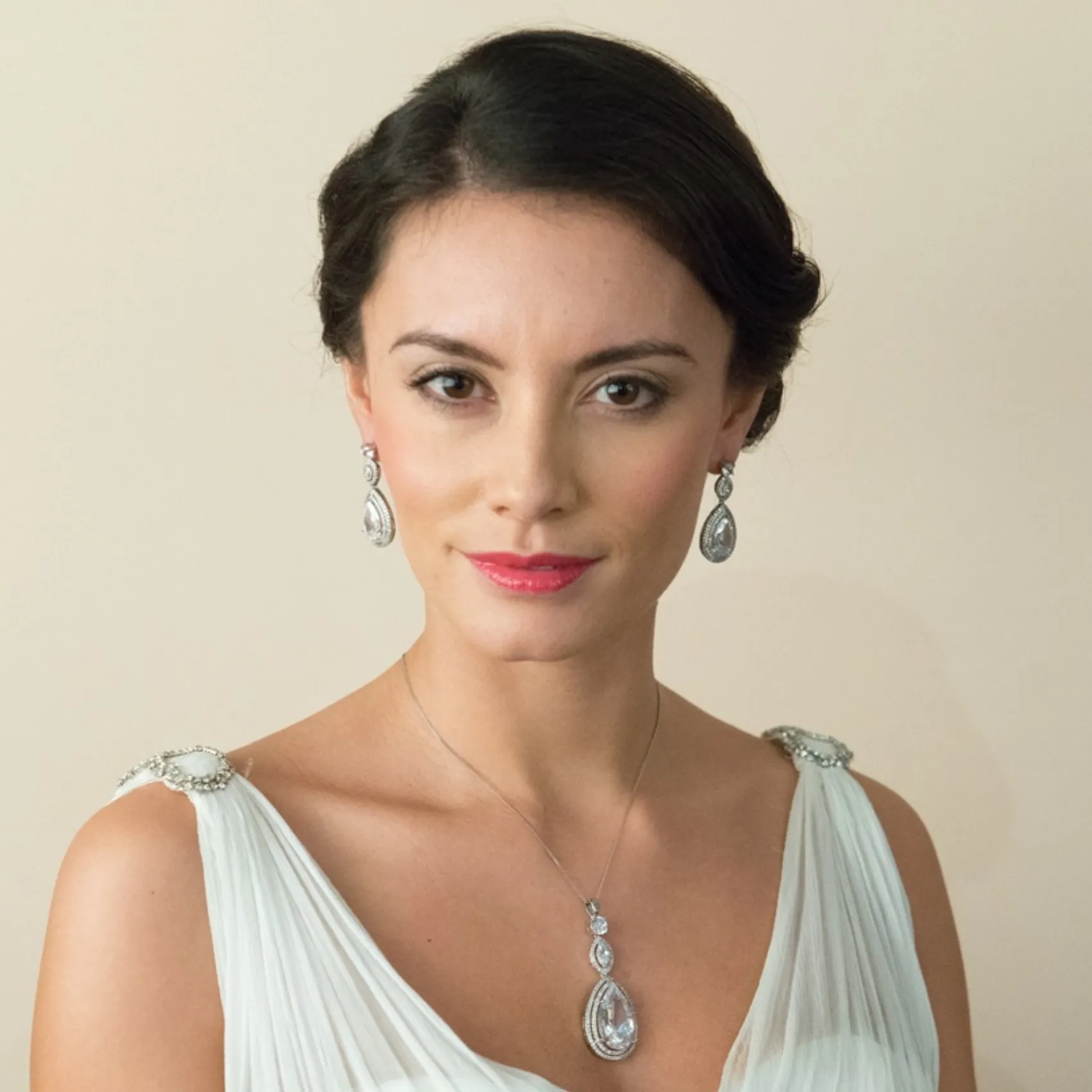 Ivory & Co Silver Prom Jewellery | Prom Earrings*Ivory and Co Cotton Club Crystal Drop Wedding Earrings