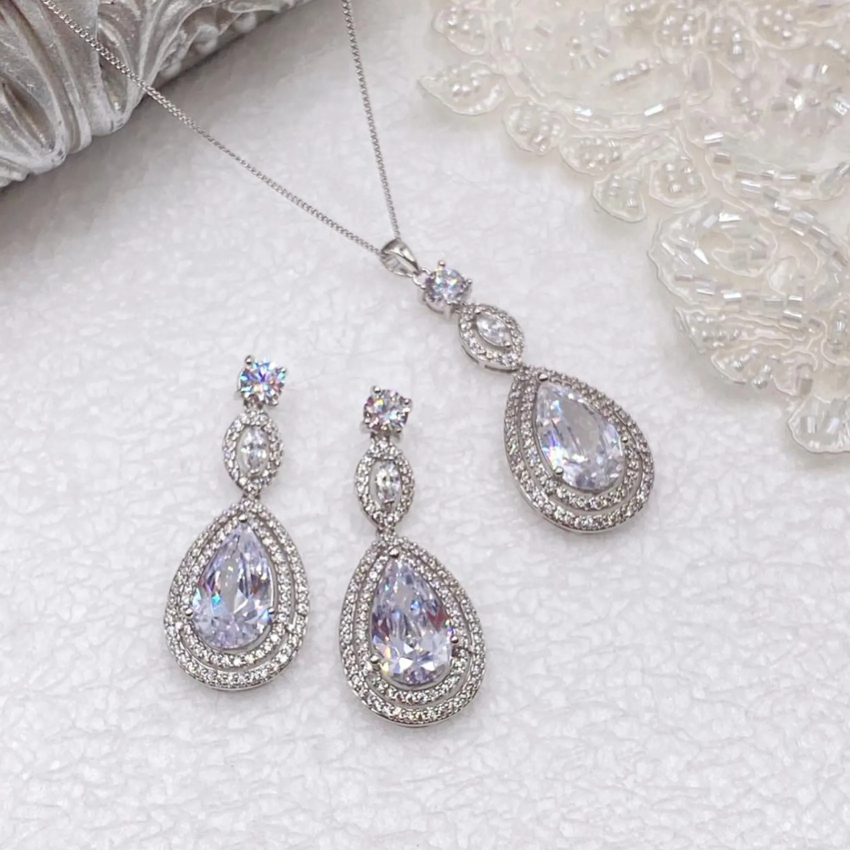 Ivory & Co Silver Prom Jewellery | Prom Jewellery Sets*Ivory and Co Cotton Club Statement Bridal Jewellery Set