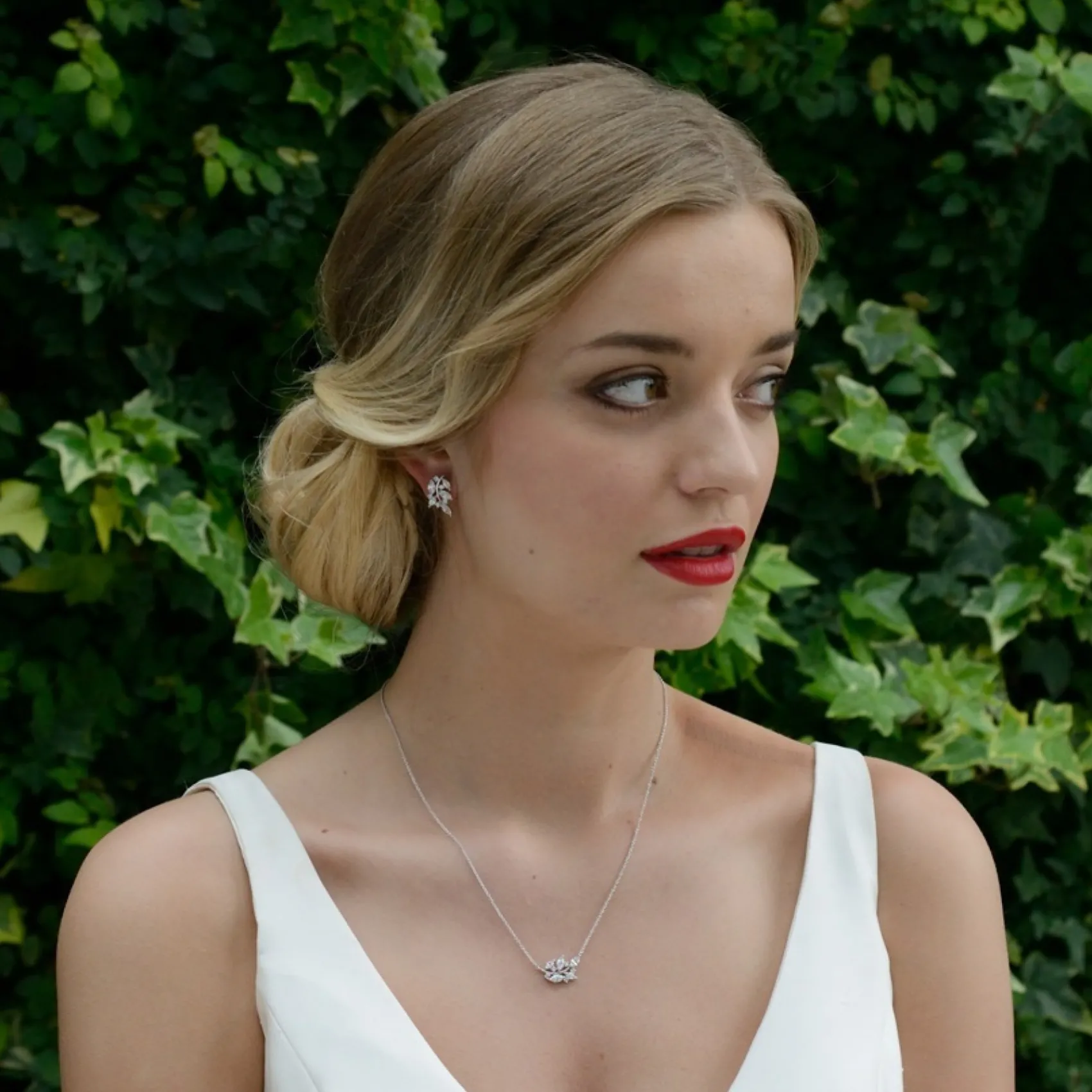 Ivory & Co Silver Prom Jewellery | Prom Jewellery Sets*Ivory and Co Cypress Vine of Leaves Bridal Jewellery Set