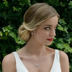 Ivory & Co Silver Prom Jewellery | Prom Jewellery Sets*Ivory and Co Cypress Vine of Leaves Bridal Jewellery Set