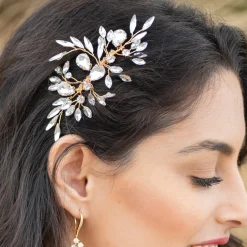Ivory & Co Prom Hair Clips & Combs | Crystal Hair Accessories*Ivory and Co Diamond Frost Gold Crystal Hair Comb