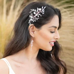 Ivory & Co Prom Hair Clips & Combs | Crystal Hair Accessories*Ivory and Co Diamond Frost Rose Gold Crystal Hair Comb