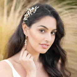 Ivory & Co Prom Hair Clips & Combs | Crystal Hair Accessories*Ivory and Co Diamond Frost Gold Crystal Hair Comb