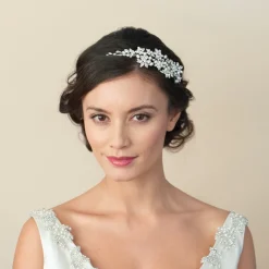Ivory & Co Pearl Hair Accessories | Silver Hair Accessories*Ivory and Co Dior Crystal Blossom and Pearl Wedding Headband