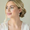Ivory & Co Pearl Jewellery | Silver Wedding Jewellery*Ivory and Co Dublin Silver Crystal Classic Pearl Drop Earrings