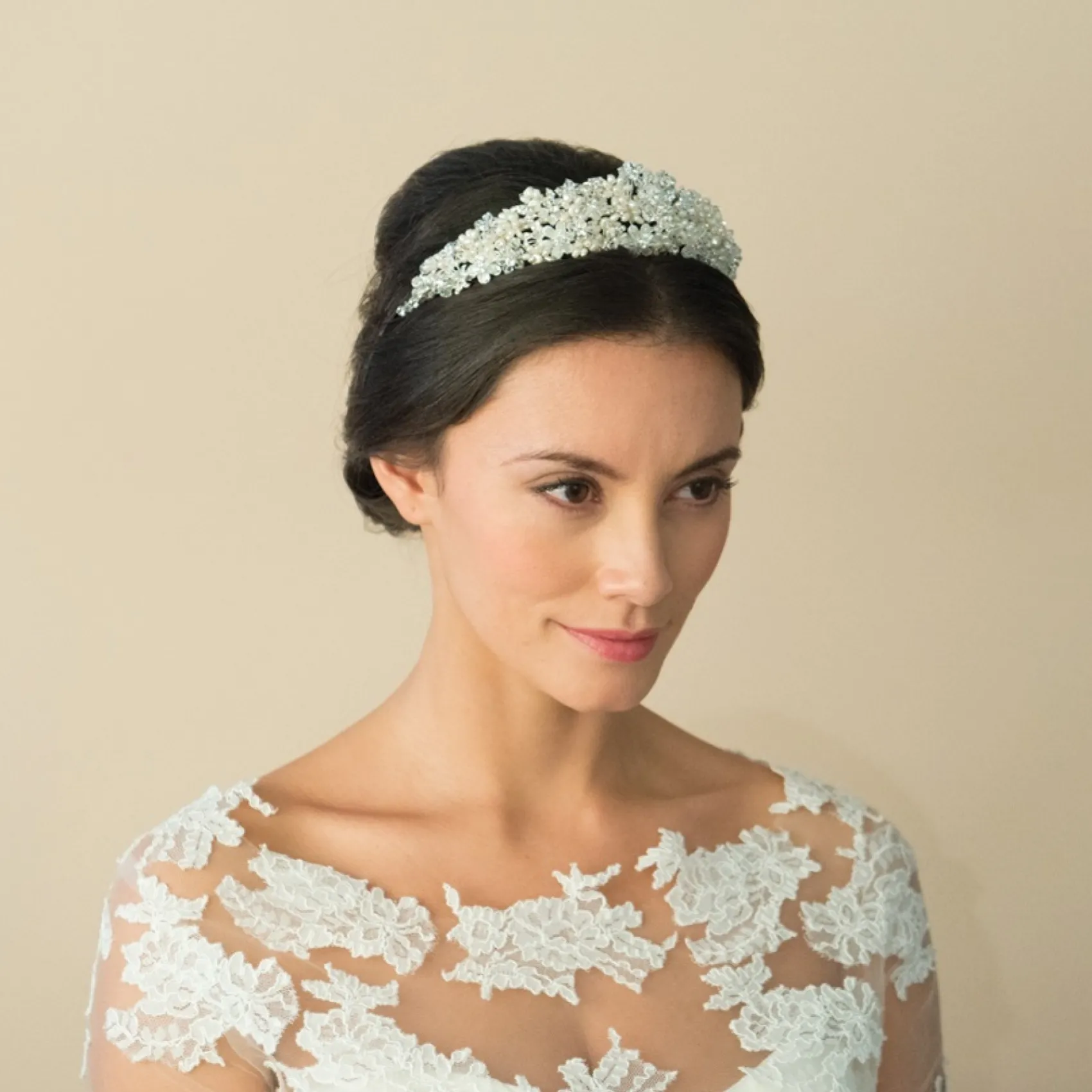 Ivory & Co Pearl Hair Accessories | Silver Hair Accessories*Ivory and Co Emma Statement Embellished Floral Bridal Tiara