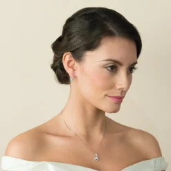 Ivory & Co Prom Necklaces | Silver Prom Jewellery*Ivory and Co Eternity Crystal Pendant Necklace
