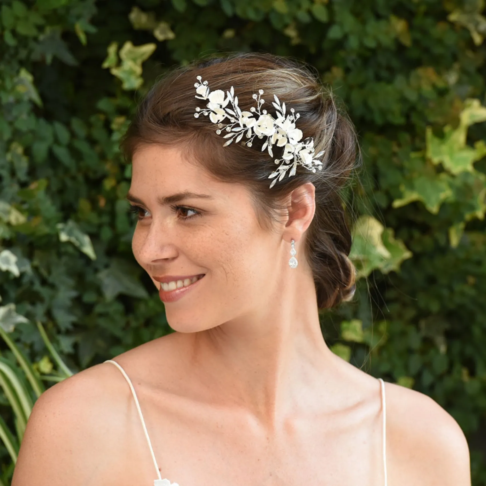 Ivory & Co Crystal Hair Accessories | Silver Hair Accessories*Ivory and Co Forget Me Not Opal Crystal Hair Clip