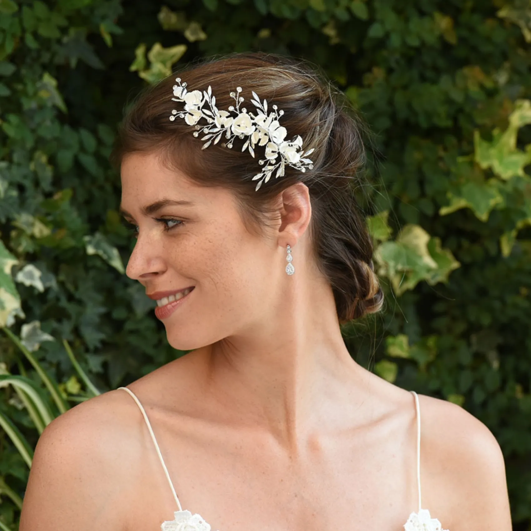 Ivory & Co Crystal Hair Accessories | Silver Hair Accessories*Ivory and Co Forget Me Not Opal Crystal Hair Clip