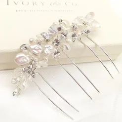 Ivory & Co Pearl Hair Accessories | Silver Hair Accessories*Ivory and Co Freshwater Pearl Bridal Hair Comb