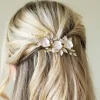 Ivory & Co Bridesmaid Gifts | Bride Gifts*Ivory and Co Gardenia Gold Dainty Crystal and Pearl Floral Hair Clip