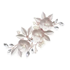 Ivory & Co Bridesmaid Gifts | Bride Gifts*Ivory and Co Gardenia Rose Gold Dainty Crystal and Pearl Floral Clip