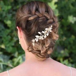 Ivory & Co Pearl Hair Accessories | Gold Hair Accessories*Ivory and Co Golden Poppy Enamelled Floral Vine Hair Clip