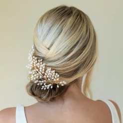 Ivory & Co Pearl Hair Accessories | Gold Hair Accessories*Ivory and Co Golden Seaspray Pearl Cluster Bridal Hair Comb