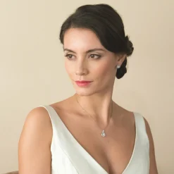 Ivory & Co Silver Prom Jewellery | Prom Necklaces*Ivory and Co Hampton Cubic Zirconia Pendant Necklace